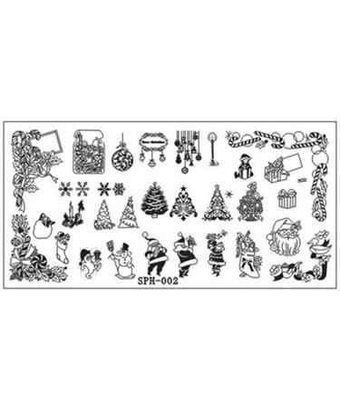 Christmas Pattern DIY Nail Art Image Stamp Stamping Plate Manicure Template