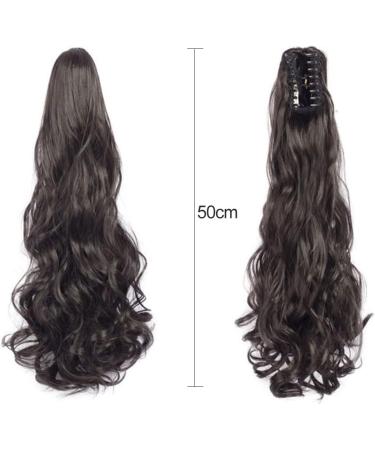 Ponytail Extension Claw Clip Ponytail Extension Curly Ponytail Extension Hair Extensions Ponytail Long Wavy Hair Extensions Curly Wave Claw Clip Ponytail Hairpiece Natural Black - Buy Online on GoSupps.com