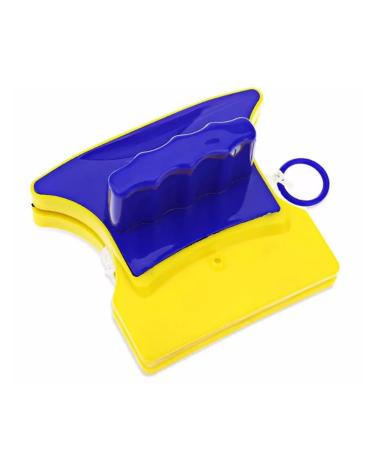Magnetic Window Cleaner Double-sided Magnetic Brush Window Wiper Glass Cleaning Brush Tool Window Glass Brush Cleaning Tool 453.59 g (Pack of 1) Yellow