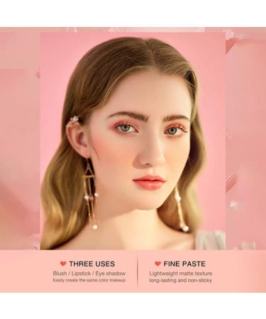 Allbestaye 3-in-1 Blush Rouge Cream Eye Shadow Lipstick Palette - Long-lasting Waterproof Versatile Makeup - International Shipping Available - Buy Online on GoSupps.com