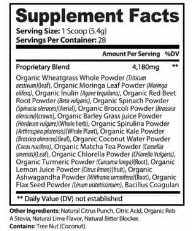 QVP Greens Superfood Powder from Organic Ingredients 20+ superfoods All Natural Ingredients 28 Servings The Ultimate Greens Blend for Optimal Health High Potency. - Buy Online on GoSupps.com