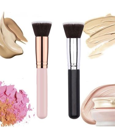 Luxury Champagne Makeup Brushes Flat Top Foundation Brush Large Face Brush Repair brush contour brush for Liquid Cream Powder (Color : Black) - Buy Online on GoSupps.com