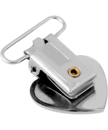 Fdit Suspender Clips - 10pcs Metal Heart Shape Pacifier Holder for DIY | International Shipping Available - Buy Online on GoSupps.com