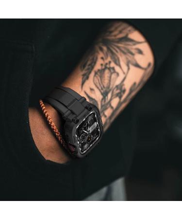 amBand Rugged Case with Strap for Apple Watch 8/7 45mm - Protective Cover for iWatch 6/SE/5/4/3 Men - Black 42/44/45mm - Buy Online on GoSupps.com