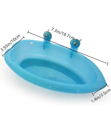 Hypeety Portable Bird Bath with Mirror - Blue Bird Bathtub for Pet Parrots - Buy Online on GoSupps.com