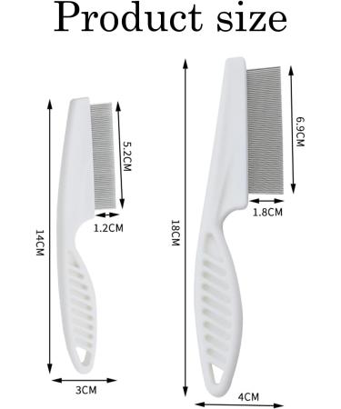 2Pcs Flea Comb Flea Comb for Dogs Cat Comb Tear Stain Removal Cat Comb for Grooming and Dehairing Face and Paws Tooth Comb Grooming Set Remove Float Hair Tear Marks Tick Removal Tool - Buy Online on GoSupps.com