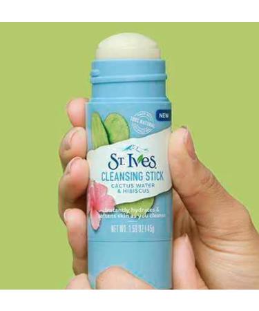 Buy St. Ives Cleansing Stick - Cactus Water & Hibiscus + Matcha Green Tea & Ginger (Pack of 2) | International Shipping Available - Buy Online on GoSupps.com