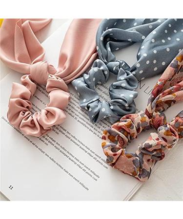 Shop 6-Piece Vintage Chiffon Hair Scarf & Elastic Hair Ties - 2 in 1 Ponytail Holders for Women & Girls | International Shipping Available - Buy Online on GoSupps.com