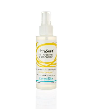 DermaRite's UltraSure Anti-Perspirant & Deodorant - 24-Hour Odor Protection Reduces Underarm Wetness - Pump Spray Bottle 4 oz. 24 Count