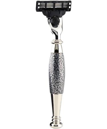 Haryali London Handmade Razor - 3 Blades Antique Silver Handle | Perfect for Beard & Mustache Care for Men & Women - International Shipping - Buy Online on GoSupps.com