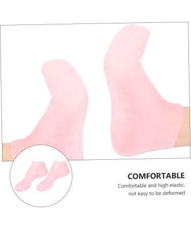 FRCOLOR 1 Pair Sock Foot Birth Control Wallet Lotion Dry Cracked Gel Moisturizing Gel Booties Spa Knee Scooter Pad Silicone Gel Skin Rejuvenate Sebs Vitality Pillow Women's Pink 22X8.5X1cm - Buy Online on GoSupps.com