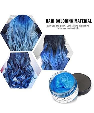 Blue Hair Coloring Wax - Instant Matte Hairstyle Mud Cream for Kids, Men and Women - Perfect for Cosplay and Nightclub Transformation - Buy Online on GoSupps.com