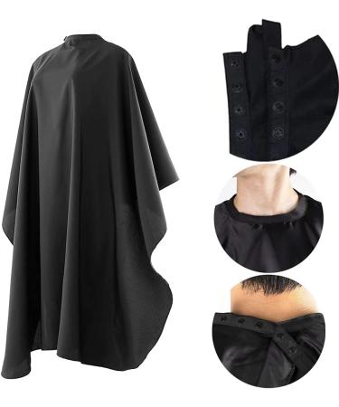 Xinchao Waterproof Hairdressing Cape - Durable Barber Cloak for Hair Styling & Cuts (Black 120x145cm) - Buy Online on GoSupps.com