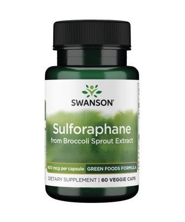 Swanson, Broccoli Sprout Extract, with Sulforaphane, 60 Vegan, Lab Tested, Vegetarian, Soy Free, Gluten Free, Non-GMO