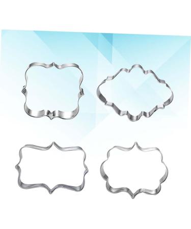 IMIKEYA 4pcs Cookies Mold Wedding Cookie Cutters Mini Loaf Pan Silicone Lion Figurines for Kids Dessert Molds DIY Baking Mold Stainless Steel Biscuit Molds Cake Mold Picture Frame Silver medium - Buy Online on GoSupps.com