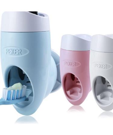 Cabilock 2-Piece Toothpaste Dispenser & Toothbrush Holder Set - Multifunctional Sky Blue Wall-Mounted Toothpaste Press (7.5x6cm) for Easy Cleaning - Buy Online on GoSupps.com