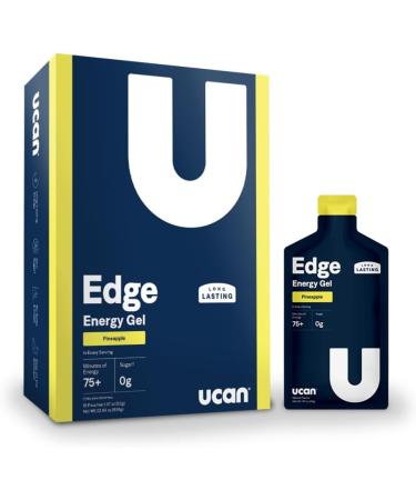 UCAN Pineapple Edge Energy Gel - Sugar-Free Vegan & Keto Friendly for Running Fitness Cycling & CrossFit - Buy Online on GoSupps.com