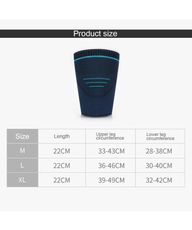 Tofbs Thigh Bandage (2-Piece) for Men & Women - Breathable Slip-Proof Compression for Sports & Injury Recovery - Ideal for Knee Tendon & Quadriceps Support (Size L Navy Blue) - Buy Online on GoSupps.com