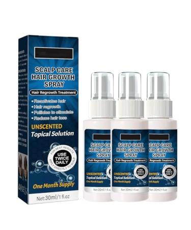 Scalp Care Hair Growth Spray 30ml Hair Growth Serum Hair Loss Treatments for Women and Men. (2) (3 pcs)