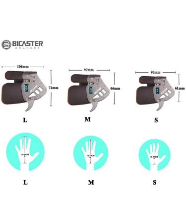 Bicaster Archery Finger Tab - Left Handed Genuine Leather + Aluminum Plate - Adjustable for Recurve Bow - Medium Silver - Buy Online on GoSupps.com