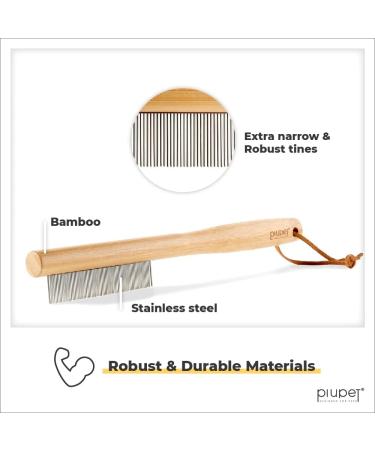 PiuPet Flea Comb for Dogs & Cats - Plastic-Free Lice and Vermin Treatment - Buy Online on GoSupps.com