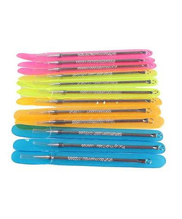 12Pcs Stainless Steel Blackhead Extractor Acne Spot Remover Tools Facial Skin Care Wholesale Face Pimples Cleaning Kit