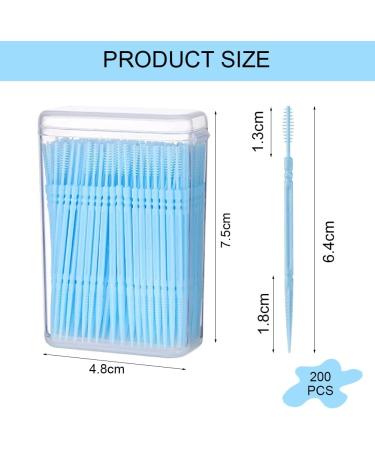 Interdental Brushes & Toothpicks for Travel | 200 Soft Silicone Tooth Cleaning Tools - Buy Online on GoSupps.com