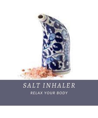 Himalayan Salt Inhaler - Hand-Painted Ceramic Design | Portable Respiratory Relief for Allergies Asthma & Sinus Issues - Buy Online on GoSupps.com