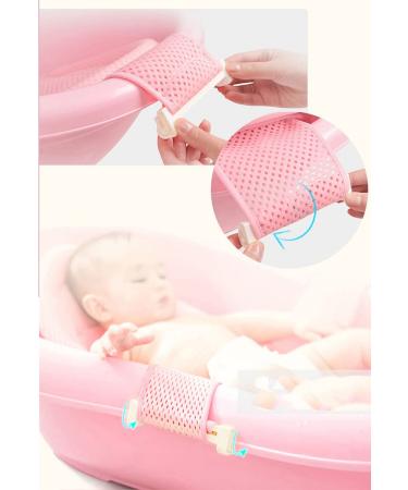 Adjustable Non-Slip Baby Bath Mat | Breathable Mesh Floating Foam Pillow | Bathtub Seat Pad for Newborns 0-18 Months | Pink (Mesh) - Style 2 - Buy Online on GoSupps.com