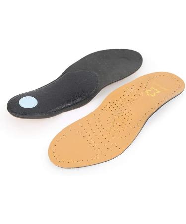 Orthotic Leather Insole Inserts Full Length Arch Support for Flat Feet - US Men 9/Women 10 (10.63 in) - Buy Online on GoSupps.com
