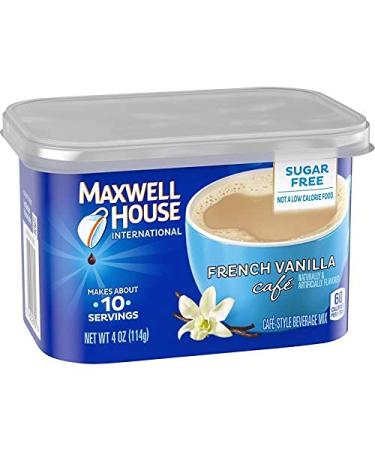 Maxwell House International Cafe French Vanilla Sugar Free 4oz (Pack of 8) - 8 Pack Bundle - Buy Online on GoSupps.com