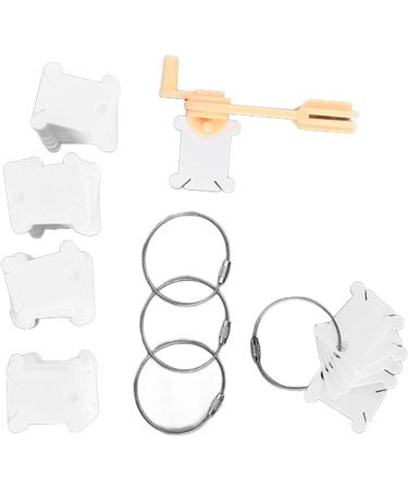 120 Plastic Tooth Floss Coil Cards with Dental Floss Winders & 4 Dental Covers - Ideal for Craft DIY Embroidery & Sewing Storage - Buy Online on GoSupps.com