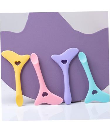 DOITOOL Eyeliner Aid Liquid Eyeliner Eyeshadow Silicone Molds Eyelash Mascara Face Cream Spoon Apply Make up 11.7X5.9CM Pink - Buy Online on GoSupps.com