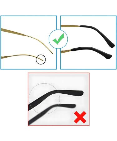 10 Pairs of Silicone Anti-Slip Covers | Slipproof Glasses Hinge Repair & Replacement Accessories for Thin Metal Sunglasses (Black & Transparent) - Buy Online on GoSupps.com