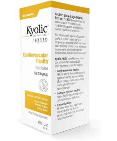 Kyolic Aged Garlic Extract Liquid - 2 Oz Vegetarian Cardiovascular Support - Buy Online on GoSupps.com