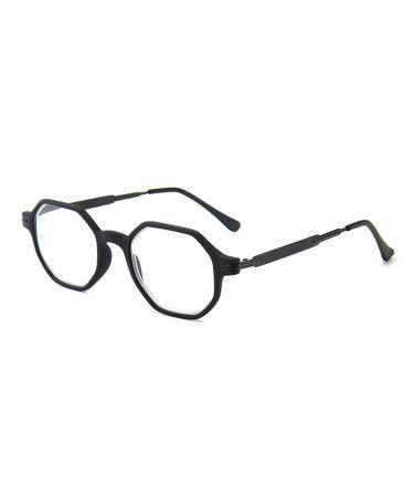 TBHOME MODE POLYGONAL Blue Light Blocking Reading Club Light Anti -Eye -Stamm -Computer -Taler -Reader -L) Suitable for different facial shapes/2.5 2.5 Black