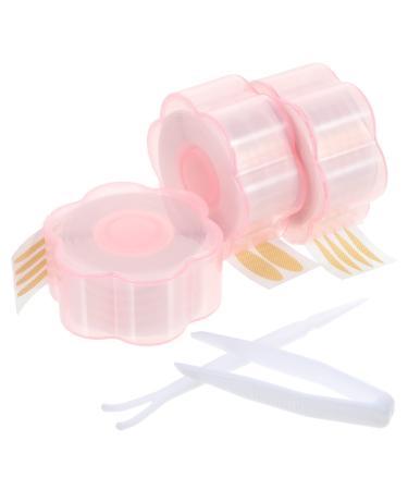 DOITOOL 3 Rolls Lace Double Eyelid Sticker Eyelid Strips Droopy Eyelid Lifter Eye Lift Strips Double Sided Eyelid Tape Invisible Tape Full Length Mirror Flower Crown Eyelash Reel