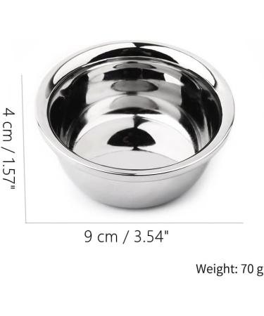 Kjyr Portable Men's Razor Brush Set - 4-in-1 Steel Beard & Shaving Bowl Holder Luxury Shaving Kit for Men - Robust 7.3x15.2cm Silver - Buy Online on GoSupps.com