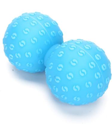 Double Massage Balls for Myofascial Relaxation | Peanut-Shaped Lacrosse Roller for Back Neck Foot & Shoulder - Blue - Buy Online on GoSupps.com