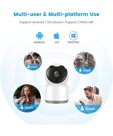 3MP Indoor Wireless Baby Monitor Camera with Night Vision & Humanoid Detection - WiFi Pet Camera for Dog and Cat - 2 Way Audio - Tuya Smart Home Security Camera - Buy Online on GoSupps.com