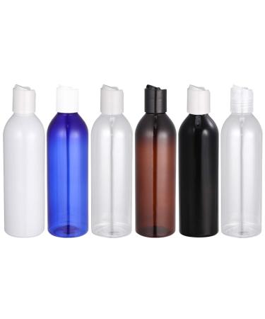 Lurrose plastic bottles 6 pieces of empty soap donor plastic cosmetic bottles Refillable empty plastic bottle travel bottles Liquid bottles for cream water liquid soaps 250ml Lotion bottle different colors
