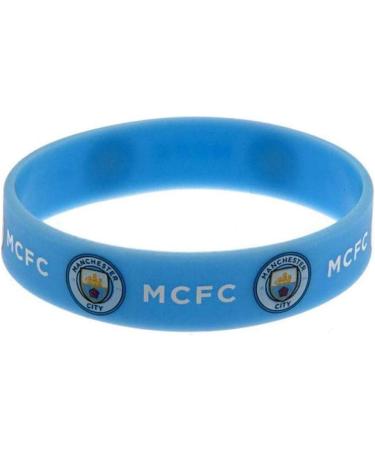 Manchester City FC Official Silicone Wristband - Light Blue - One Size - International Shipping Available - Buy Online on GoSupps.com