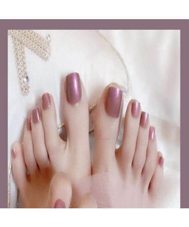 Shop Hujl Artificial Nails - Full Cover Short Round Pink Heart Bridal Nails | 24 Pieces - Buy Online on GoSupps.com