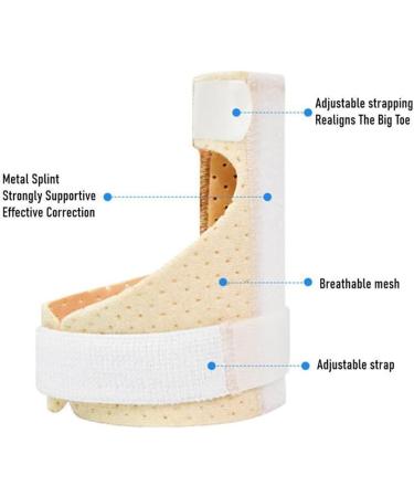 Ltlclz Adjustable Orthopedic Bunion Corrector | Big Toe Straightener for Hallux Valgus | Men & Women | Day & Night Pain Relief - Buy Online on GoSupps.com