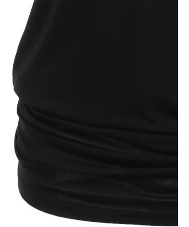 Xia&Han Women's Cold Shoulder Tunic Cut Lacerated Sleeve Tops Hollow Out Pullover Blouse Shirt Sleeve T-Shirt Black - Buy Online on GoSupps.com