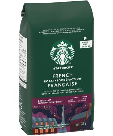 Starbucks French Roast Whole Bean Coffee 340 Grams (Pack Of 6) French Dark Roast 2040 Grams - Buy Online on GoSupps.com