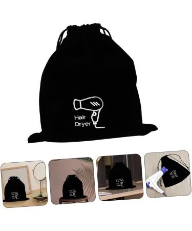 BIUDECO 2pcs Velvet Bag Hair Dryer Travel Bag Hair Dryer Attachments Storage Hair Dryer Bag Black Flannel - Buy Online on GoSupps.com