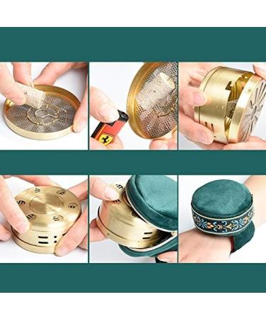 Shop Lanlousy Green Velvet Smokeless Moxibustion Box - Herbal Acupuncture Meridian Heating Therapy for Women | International Shipping - Buy Online on GoSupps.com