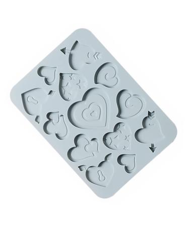 PRETYZOOM 1pc Love Silicone Mold Heart Decor Butterscotch Candy Dessert Trays Love Heart Baking Molds Small Silicone Molds Muffin Silicone Molds Cheese Mold Oven Silica Gel Cake