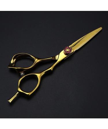 5 Inch Professional Gold Hair Cutting Scissors Set - Premium Steel Shears for Hairdressers & Barbers | Thinning & Cutting Tools | International Shipping - Buy Online on GoSupps.com